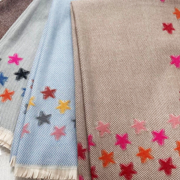 Herringbone Star Pattern Supersoft Winter Scarf
