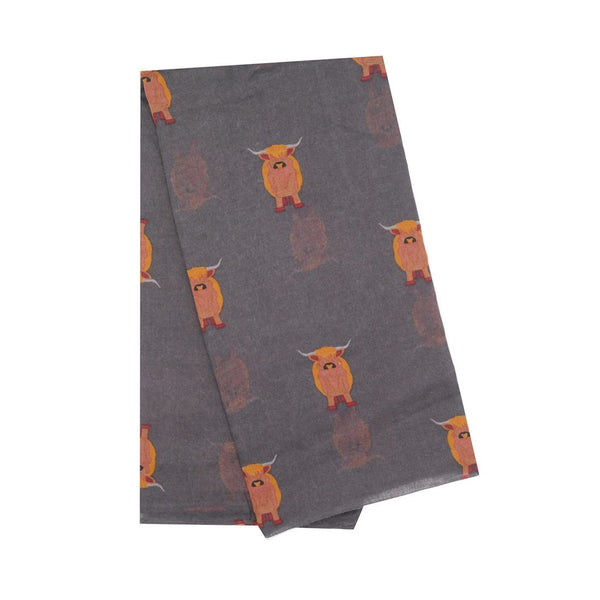 Highland Cow Print Scarf