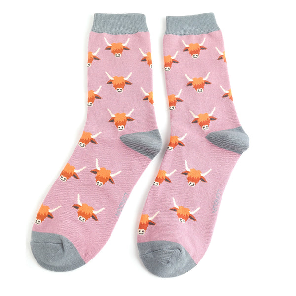 Highland Cow Bamboo Socks