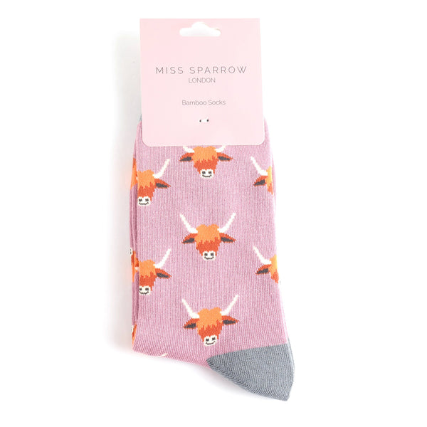 Highland Cow Bamboo Socks