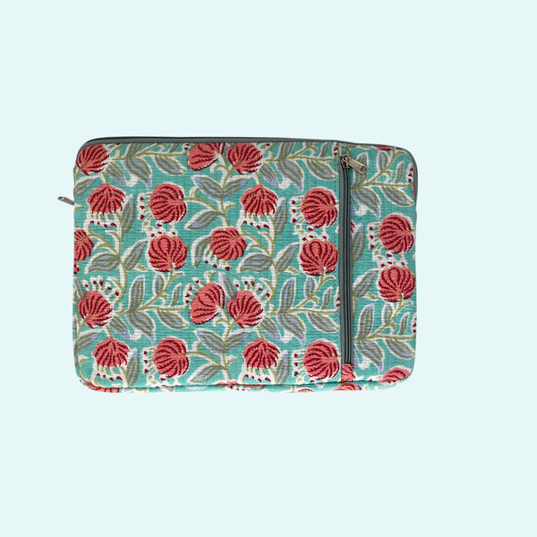Laptop or iPad Case | Mint Green Floral