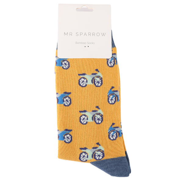 Motorbike Mens Bamboo Socks