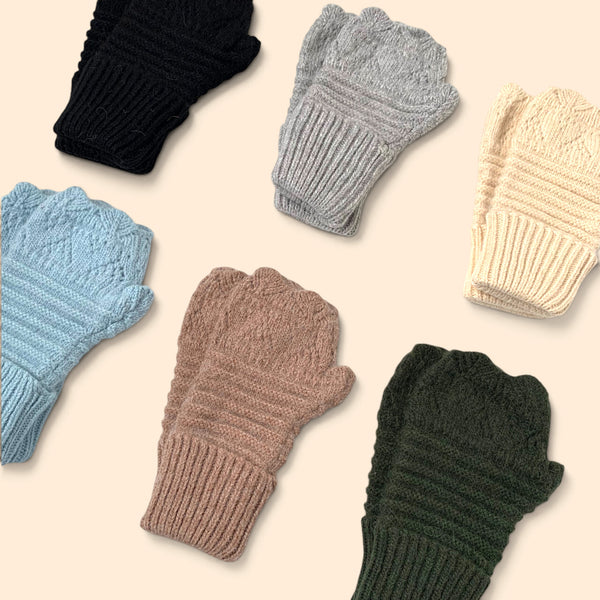 Wool Blend Fingerless Gloves