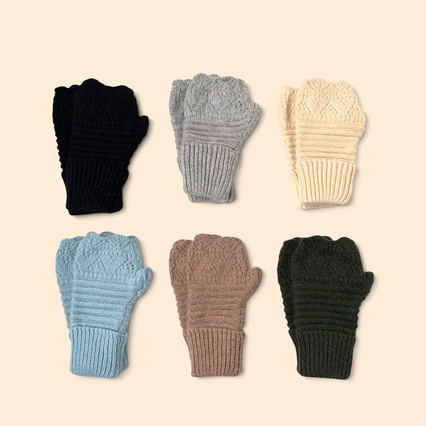 Wool Blend Fingerless Gloves
