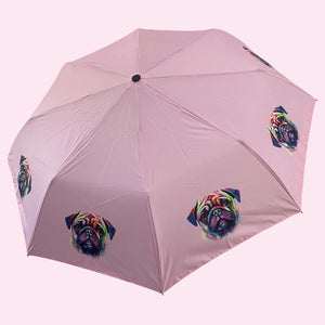 Pug Dog Print Umbrella