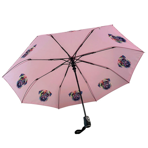 Pug Dog Print Umbrella