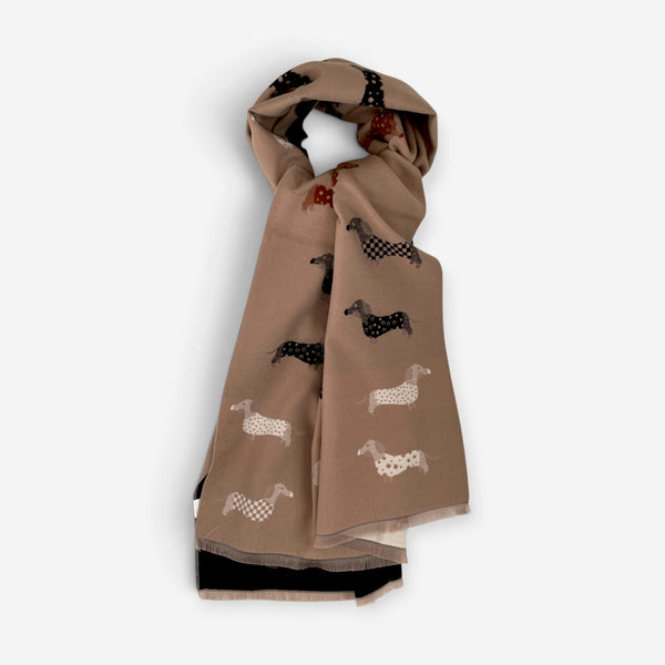 Sausage Dog Print Cosy Scarf