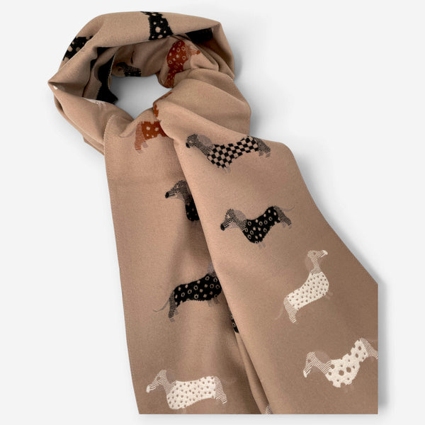 Sausage Dog Print Cosy Scarf