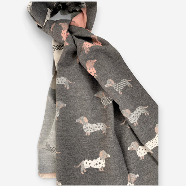 Sausage Dog Print Cosy Scarf