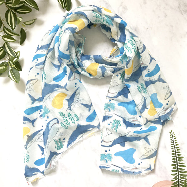 Shark Print Scarf