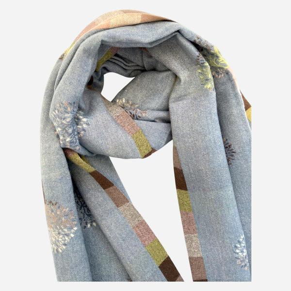 Denim Blue Tree of Life Supersoft Winter Scarf