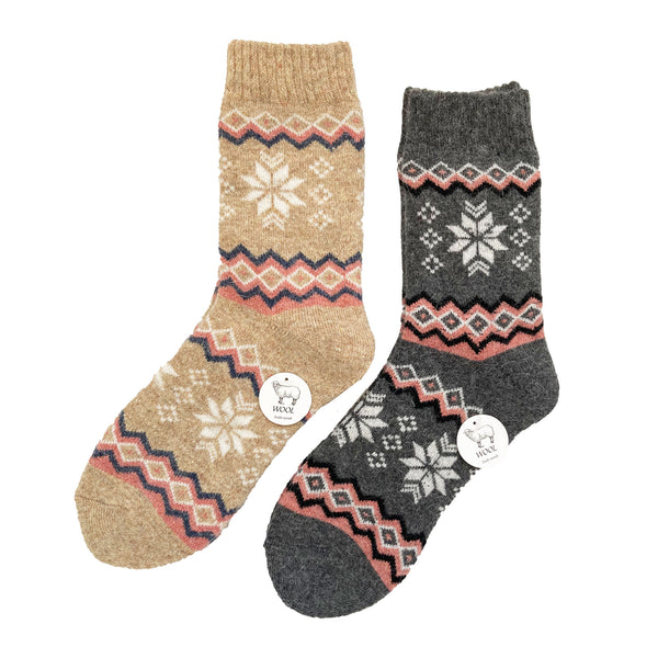 Wool Blend Fairisle Socks