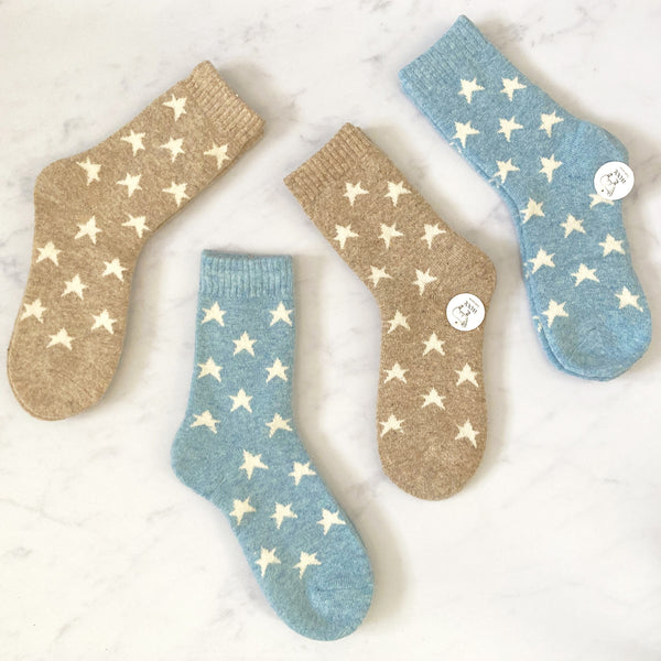 Wool Blend Star Socks