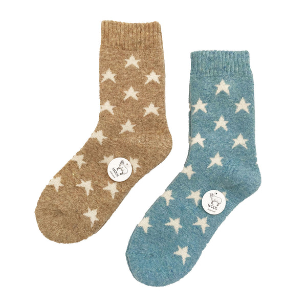 Wool Blend Star Socks