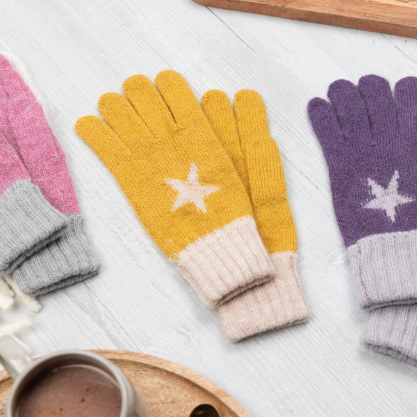 Star Knitted Gloves