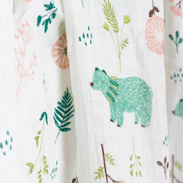 Little Bear Baby Muslin Bamboo Cotton Blanket