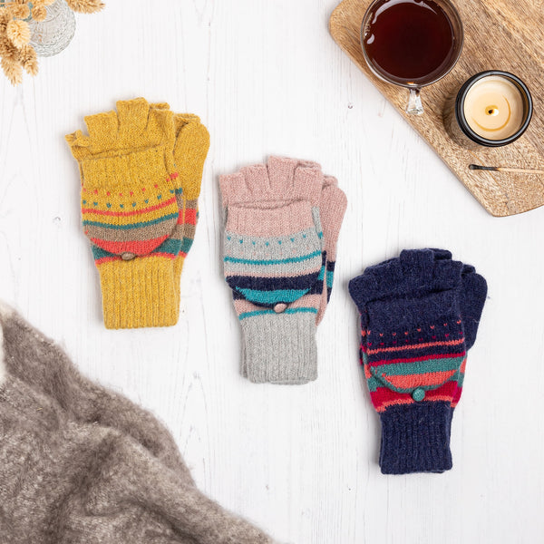Fun Stripe Knit Gloves