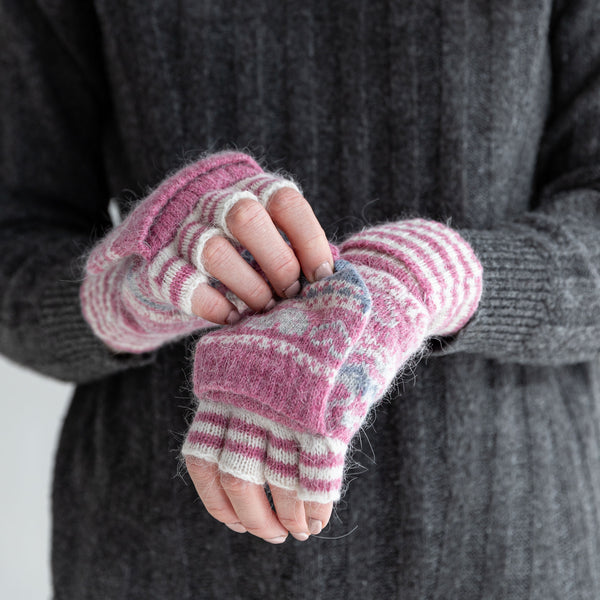 Love Heart Fairisle Knit Gloves