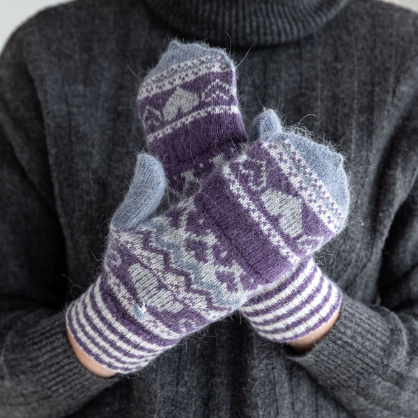Love Heart Fairisle Knit Gloves