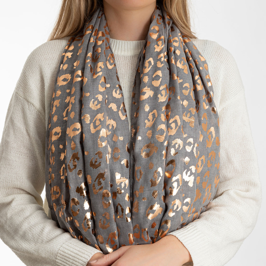 Sparkly Leopard Print Scarf – Hayley&Co