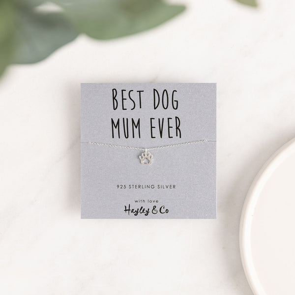Best Dog Mum Sterling Silver Necklace