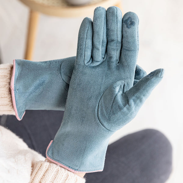 Pastel Suede Gloves