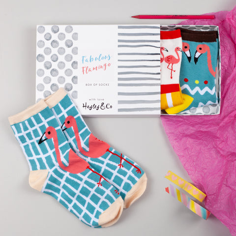 Fabulous Flamingo Box of Socks