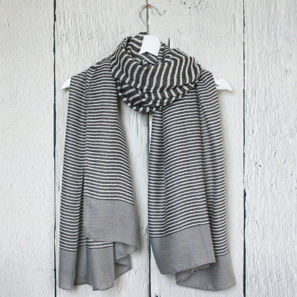 grey stripe scarf