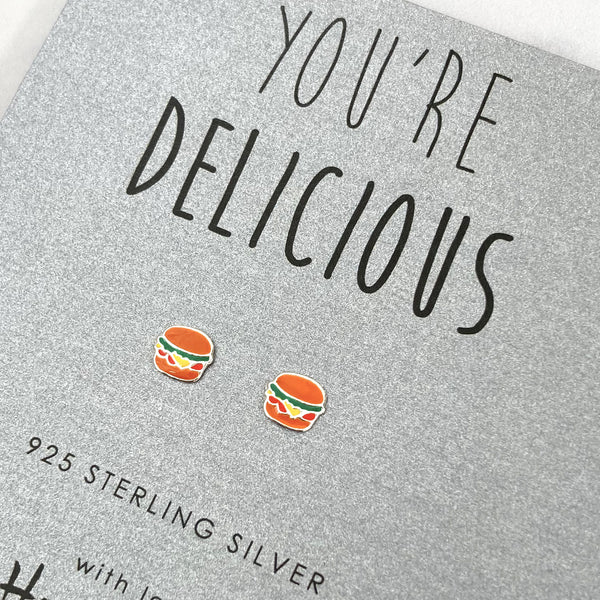Burger Sterling Silver Earrings