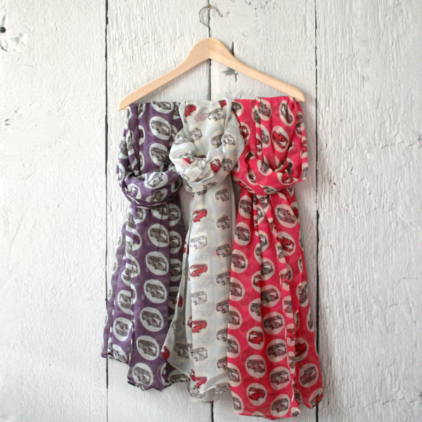 Vintage Campervan Print Scarf