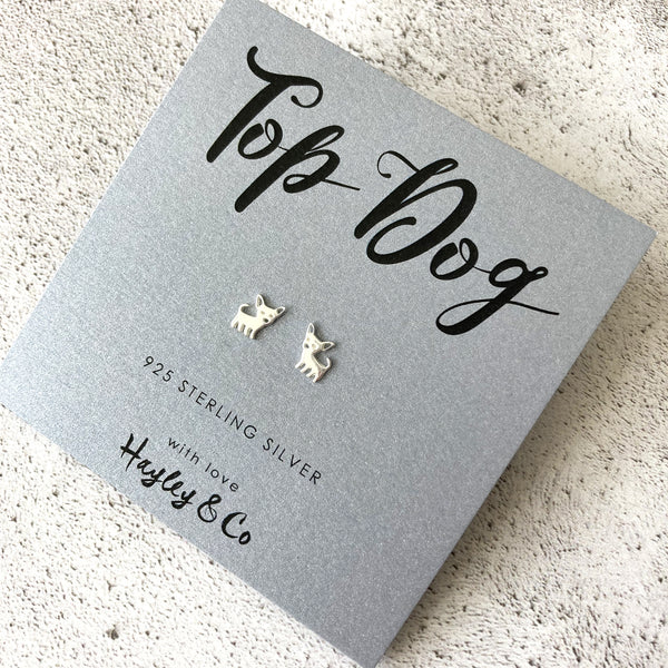 Chihuahua Sterling Silver Earrings