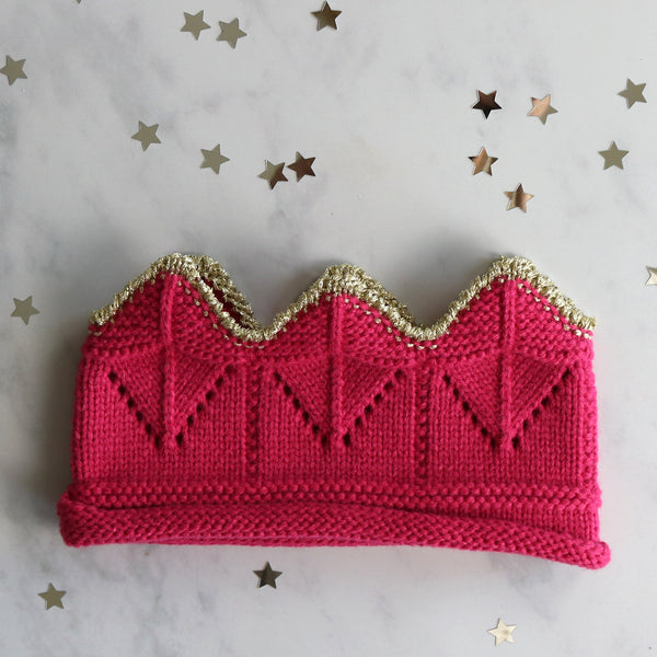 Knitted Crown Baby Hat