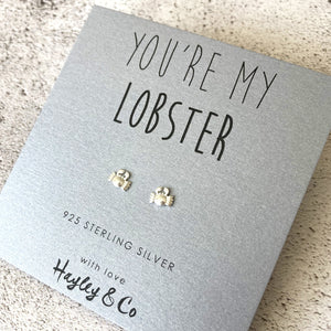 'You're my Lobster' Sterling Silver Earrings