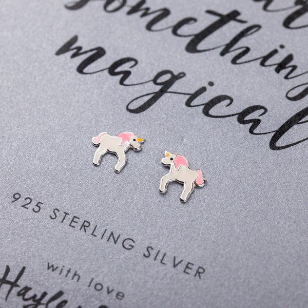 Magical Unicorn Sterling Silver Earrings