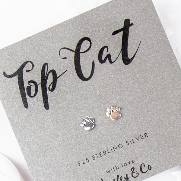 Top Cat Sterling Silver Earrings