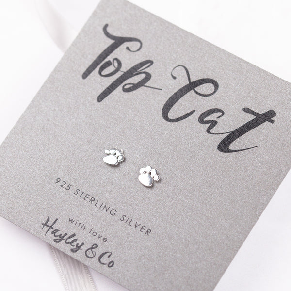 Top Cat Sterling Silver Earrings