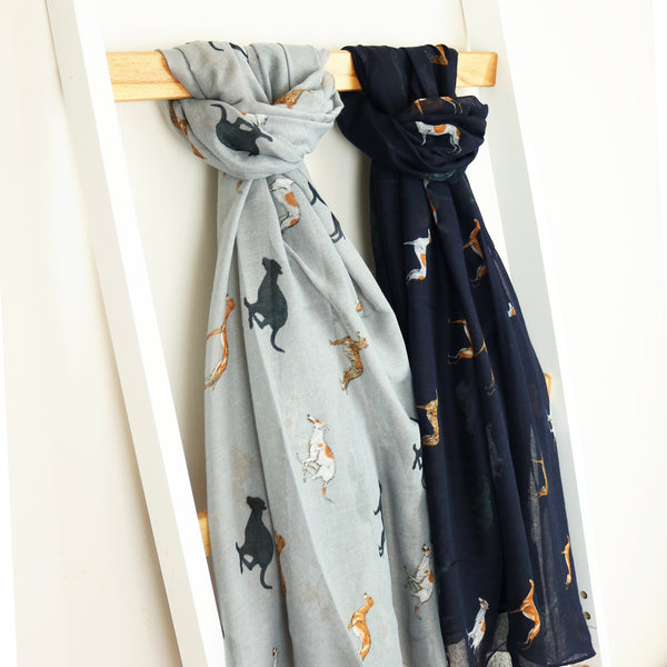 Whippet Print Scarf